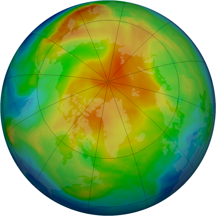 Arctic ozone map for 17 December 1987